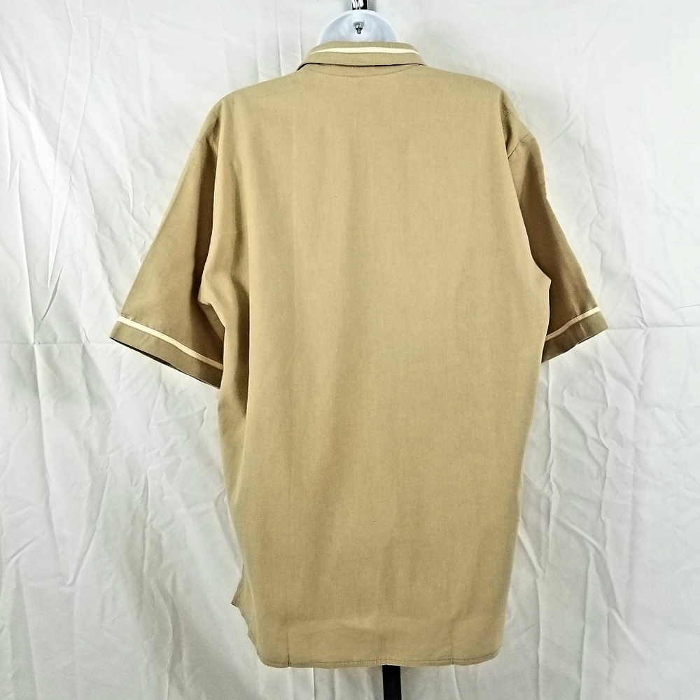 Cotton Gauze Drawstring Loop Collared Ss Shirt - image 3